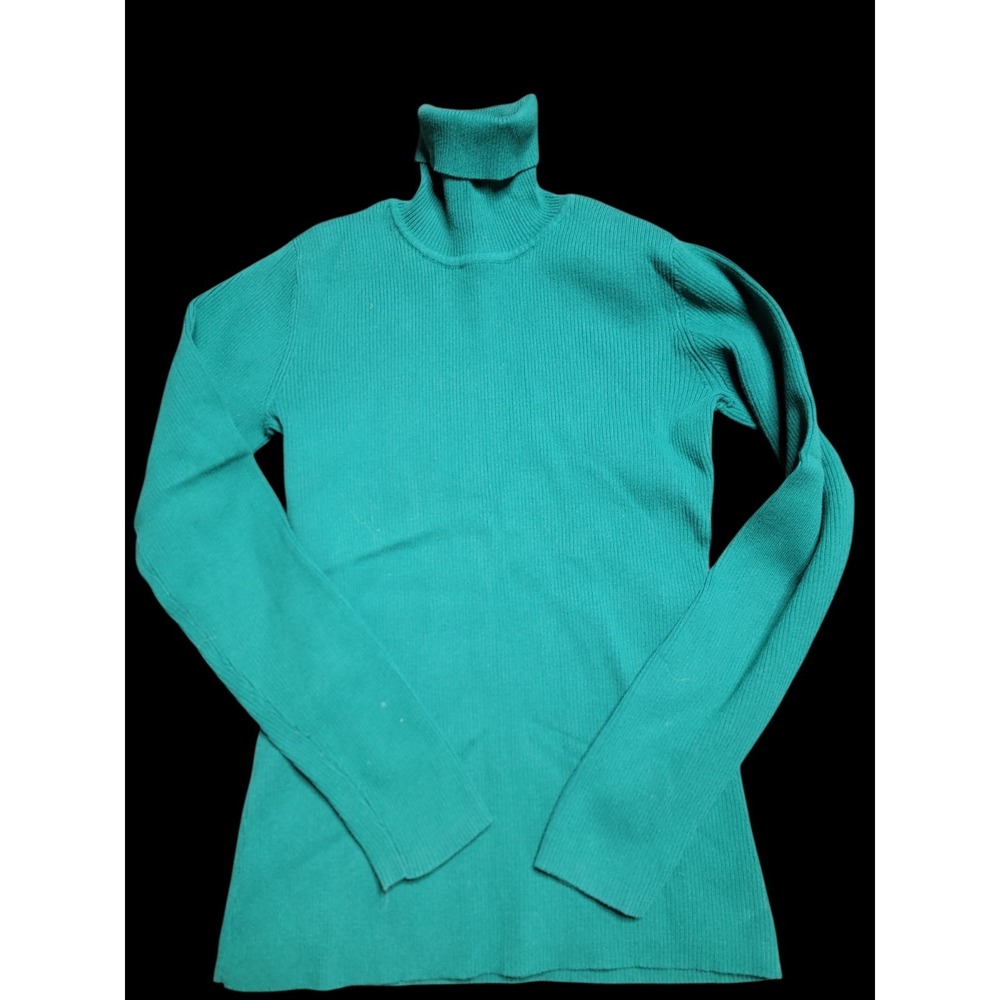 Green Turtleneck Top Christmas S Small